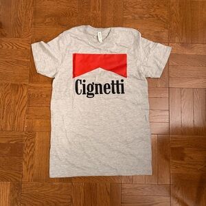 Cignetti Gray and Red Graphic T-Shirt